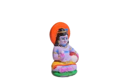 Handcrafted Goddess Butter pot Krishna 4inch Clay Idol Golu Doll for Krishna Jayanth Navaratri Puja | Lakshmi pooja Religious Idols 