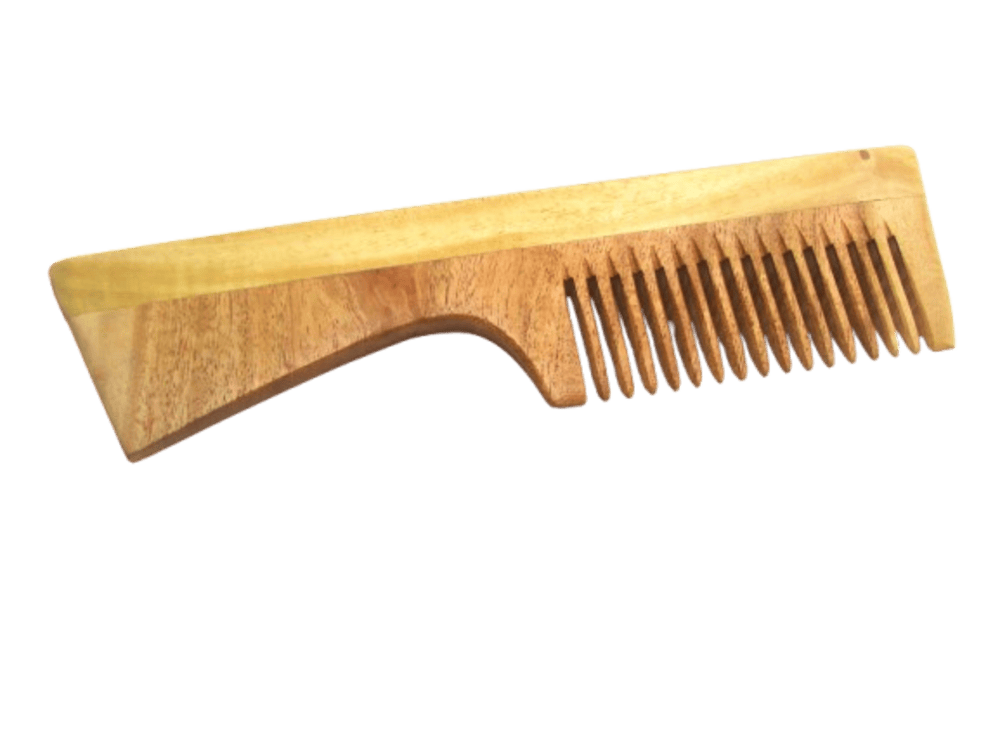 MAAN VAASAM Neem Wooden Handle Comb for Anti Dandruff And Anti Hair fall